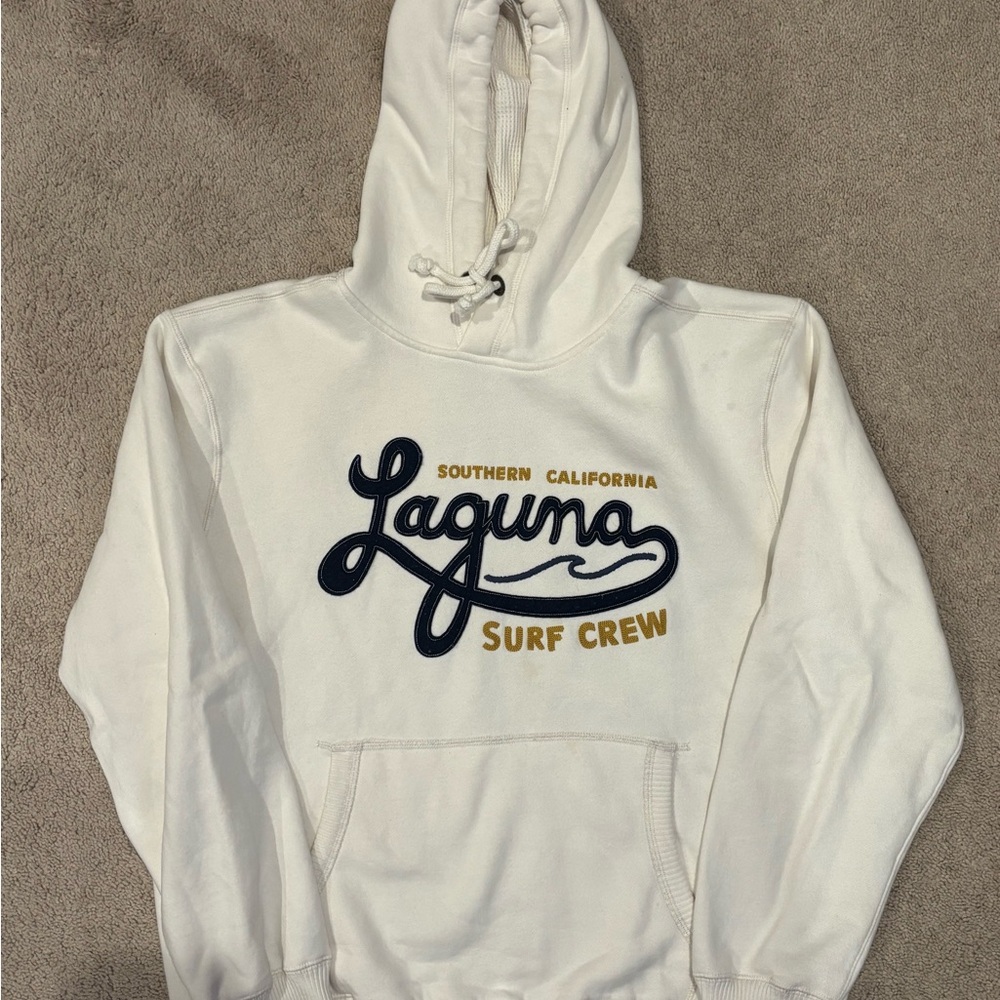 Hollister White Laguna Surf Crew Hoodie
